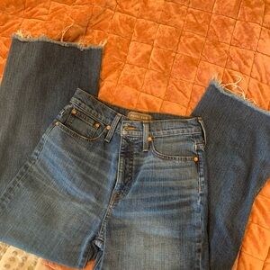 J Crew Point Sur high rise wide leg cropped jeans